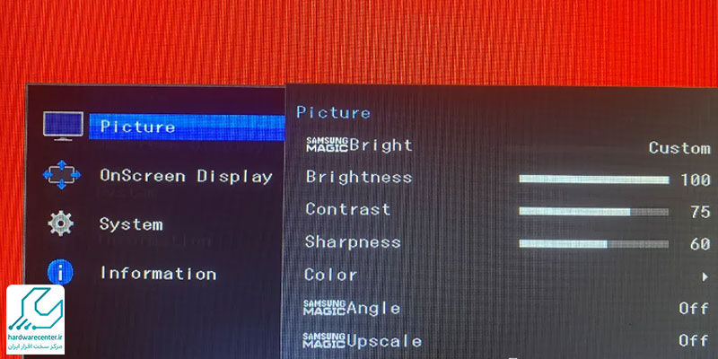 آموزش تنظیمات مانیتور samsung